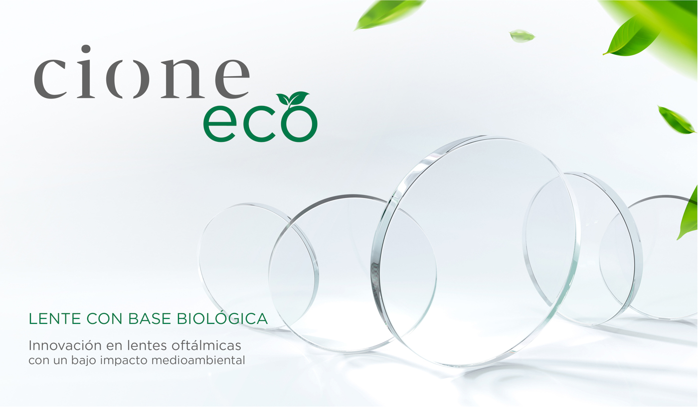 Cione amplía su compromiso con la sostenibilidad al incorporar lentes oftálmicas ecológicas a su gama de productos.